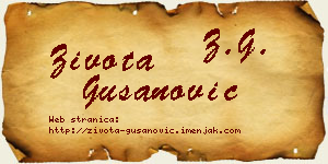 Života Gušanović vizit kartica